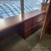 Executive U/C Suite Dark Walnut Desk w/ Bow Front and Storage